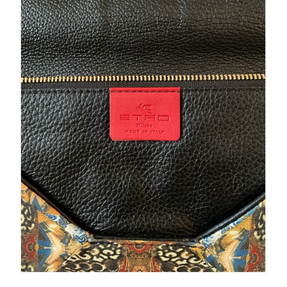Etro Printer Leather Pouch - Pristine Condition - image 2